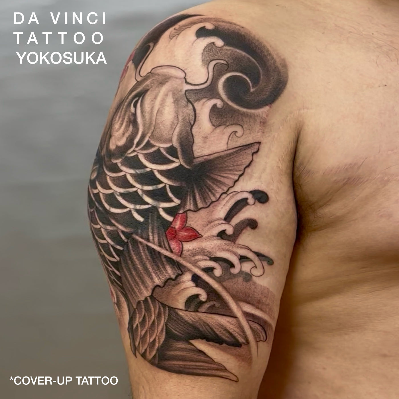 Japanese art inspired tattoo design